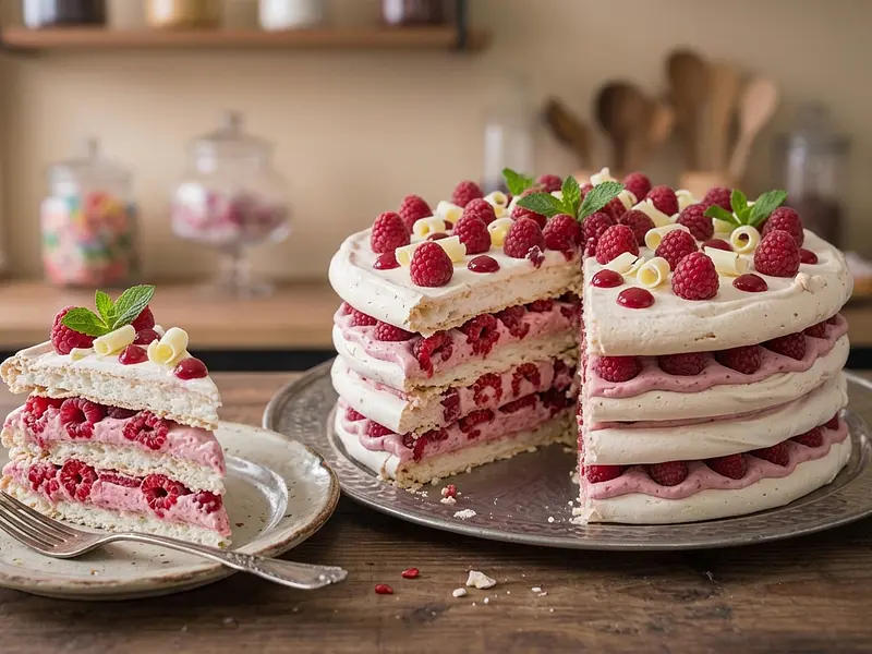 🍰 Torta Merengue Frambuesa: El Postre de tus Sueños en 4 Pasos