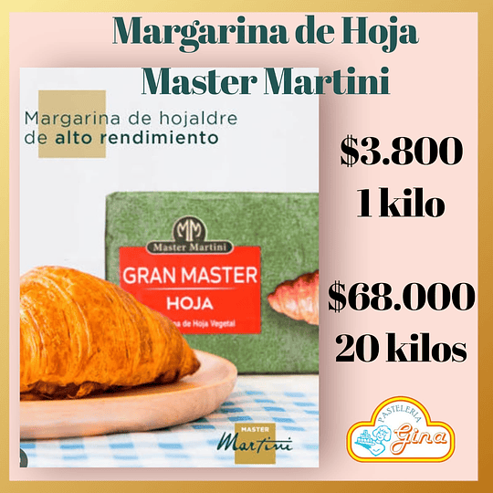 MARGARINA DE HOJA MASTER MARTINI