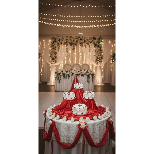 TORTA DE NOVIOS 4 NIVELES 