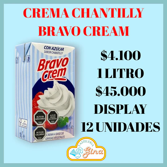 CREMA CHANTILLY BRAVO CREAM