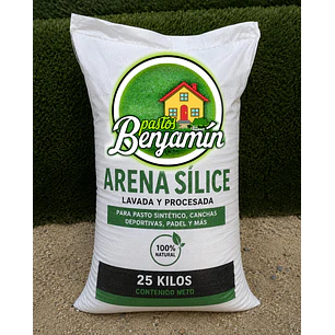 Arena Silice 25 kilos Lavada Y Procesada