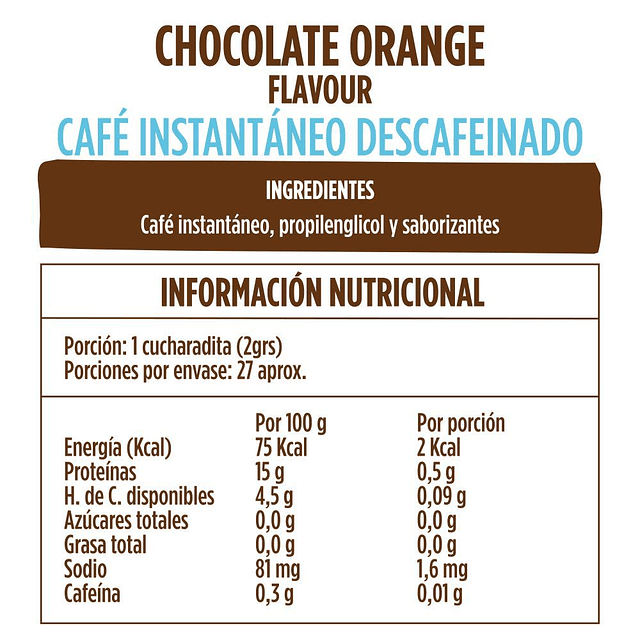 Café BEANIES Descafeinado Chocolate Orange 