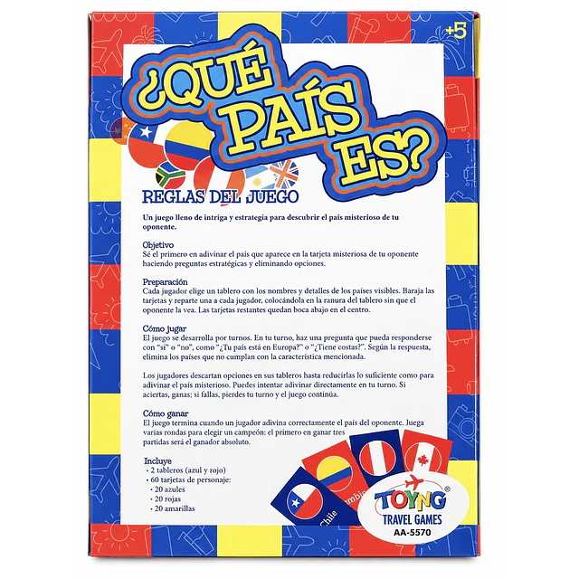 ¿Qué País Es? – Juego de Mesa de Geografía y Adivinanzas para 2 Jugadores