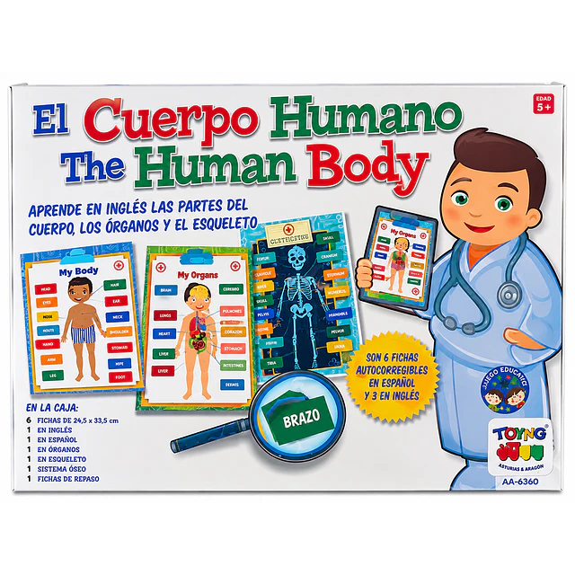 El Cuerpo Humano – Juego Educativo Bilingüe Español/Inglés +5 Años
