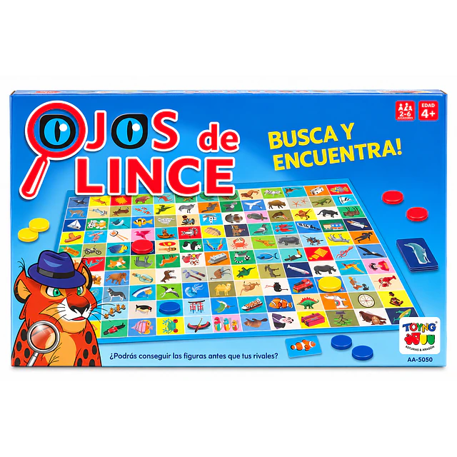 Ojos de Lince – Juego de Mesa Busca y Encuentra | 130 Imágenes +4 Años