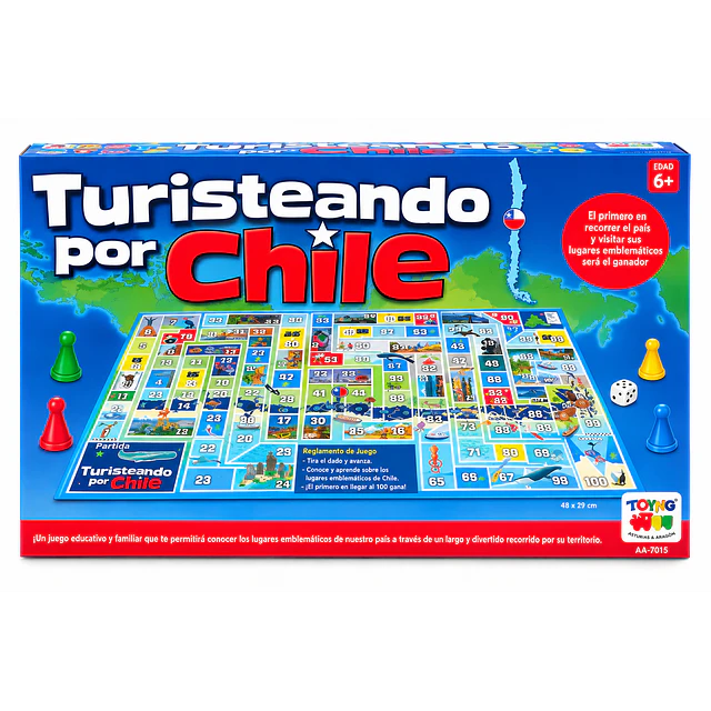 Turisteando por Chile – Juego de Mesa Educativo y Familiar +6 Años