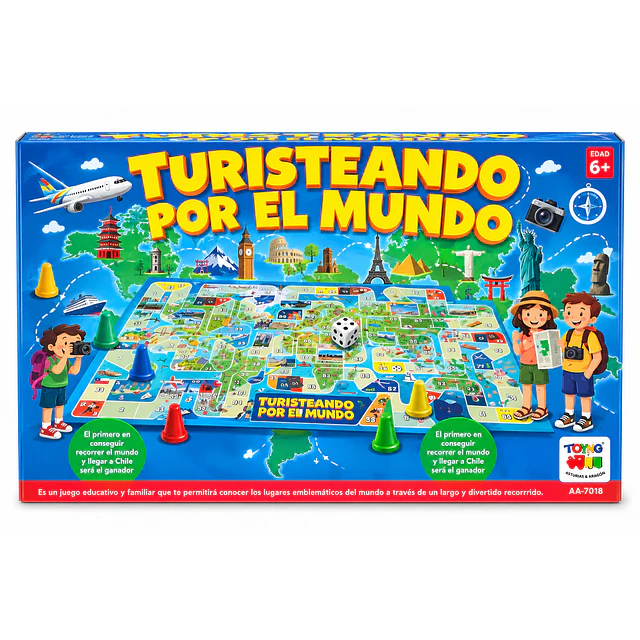Turisteando por el Mundo – Juego de Mesa Educativo de Geografía +6 Años