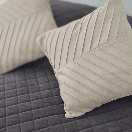 Funda Cojin Beige Lineas 43 X 40  2