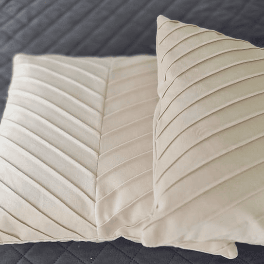 Funda Cojin Beige Lineas 43 X 40  5