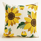 Funda Cojin Blancas Girasol Bordadas 45x42 - Miniatura 1