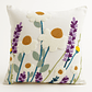 Funda Blanca Bordada Lavanda Y Margarita 45x42 - Miniatura 1