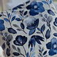Funda Impresa Flores Azules Con Ramas Verdes 45x42 - Miniatura 3