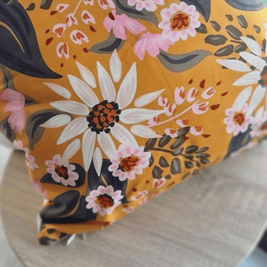 Funda Impresa Jardín Amarillo 45x42 3