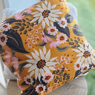 Funda Impresa Jardín Amarillo 45x42