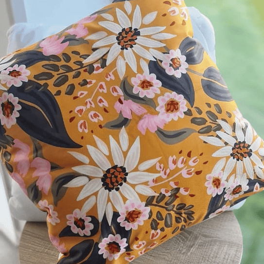 Funda Impresa Jardín Amarillo 45x42 2