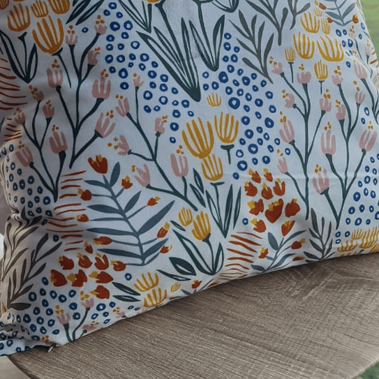 Funda Impresa Flor Tenedor Amarillo 45x42 3