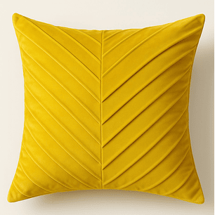 Funda Cojin Amarilla Lineas 43 X 40 