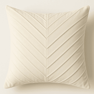 Funda Cojin Beige Lineas 43 X 40 