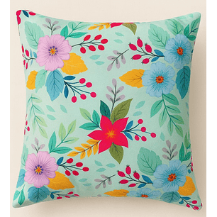 Funda Impresa Calipso Flor Rosa 45x42