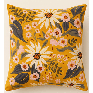 Funda Impresa Jardín Amarillo 45x42