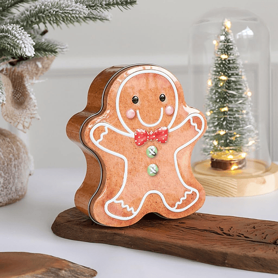 Caja de Metal Galleta Navidad Jengibre Tarro 3
