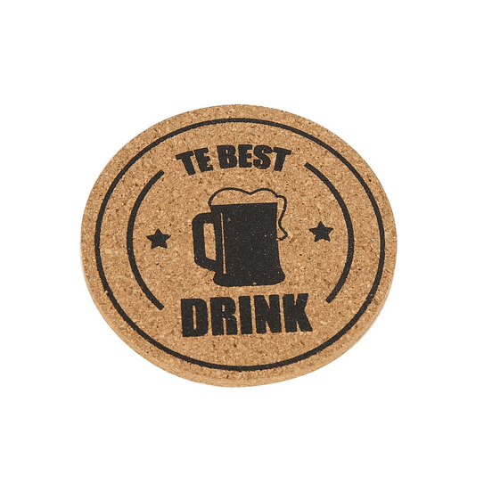 Posa Vasos Corcho Redondo Diseños 4 unidades 4