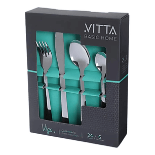 Set De Cuchillería Acero Inoxidable 24 Piezas Vigo Vitta
