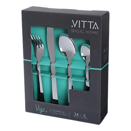 Set De Cuchillería Acero Inoxidable 24 Piezas Vigo Vitta 1