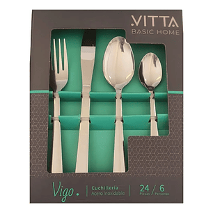 Set De Cuchillería Acero Inoxidable 24 Piezas Vigo Vitta