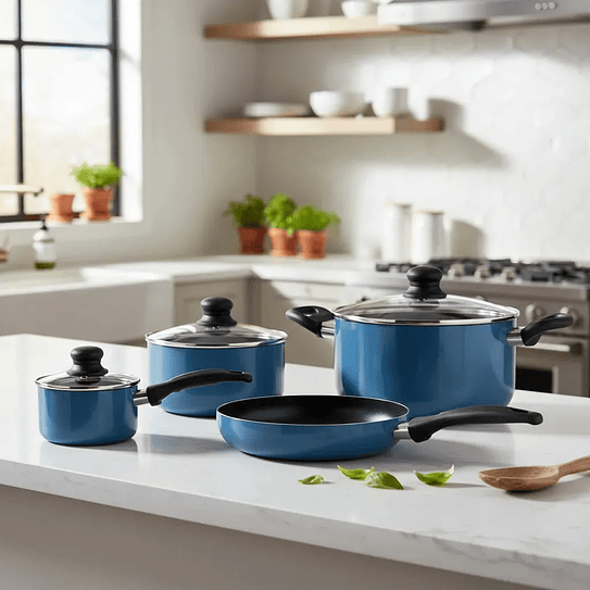 Batería de Cocina de Aluminio 6 Piezas Azul Gourmet Fantuzzi 2