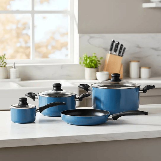 Batería de Cocina de Aluminio 6 Piezas Azul Gourmet Fantuzzi 5