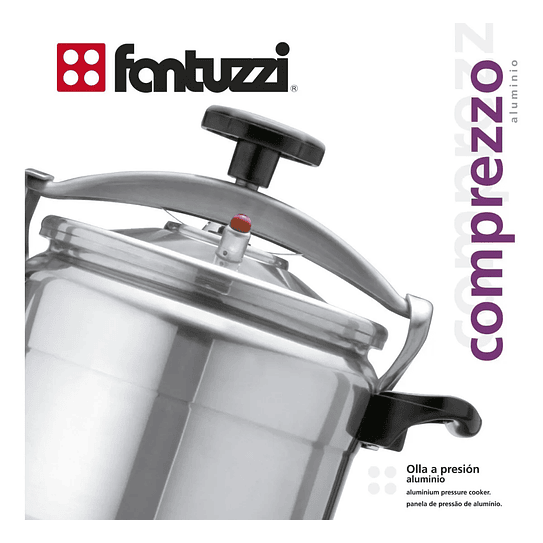 Olla A Presión Fantuzzi Comprezzo  6 Litros Color Plateado 2