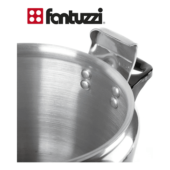 Olla A Presión Fantuzzi Comprezzo  6 Litros Color Plateado 3