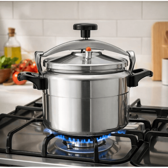 Olla A Presión Fantuzzi Comprezzo 8 Litros Color Gris 1