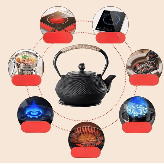 Tetera 1200 ml Hierro  Asiática Con Filtro Acero 4