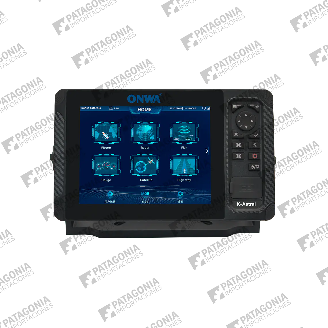 GPS Plotter Onwa K-Astral 8A con Transpondedor AIS B+ Incorporado 3