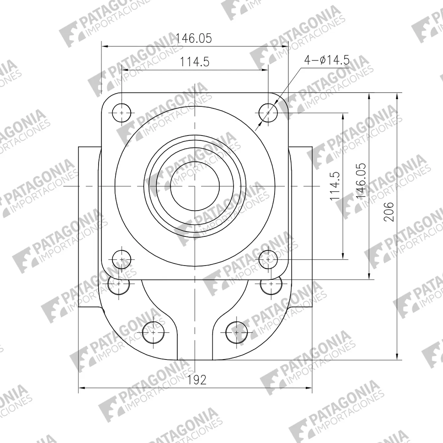 Motor Hidráulico de Engranajes Simple M76A878BE0L30 3