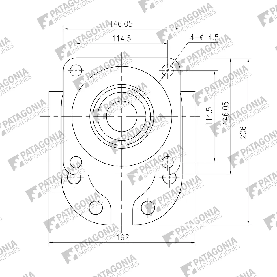 Motor Hidráulico de Engranajes Simple M76A878BE0L30 3
