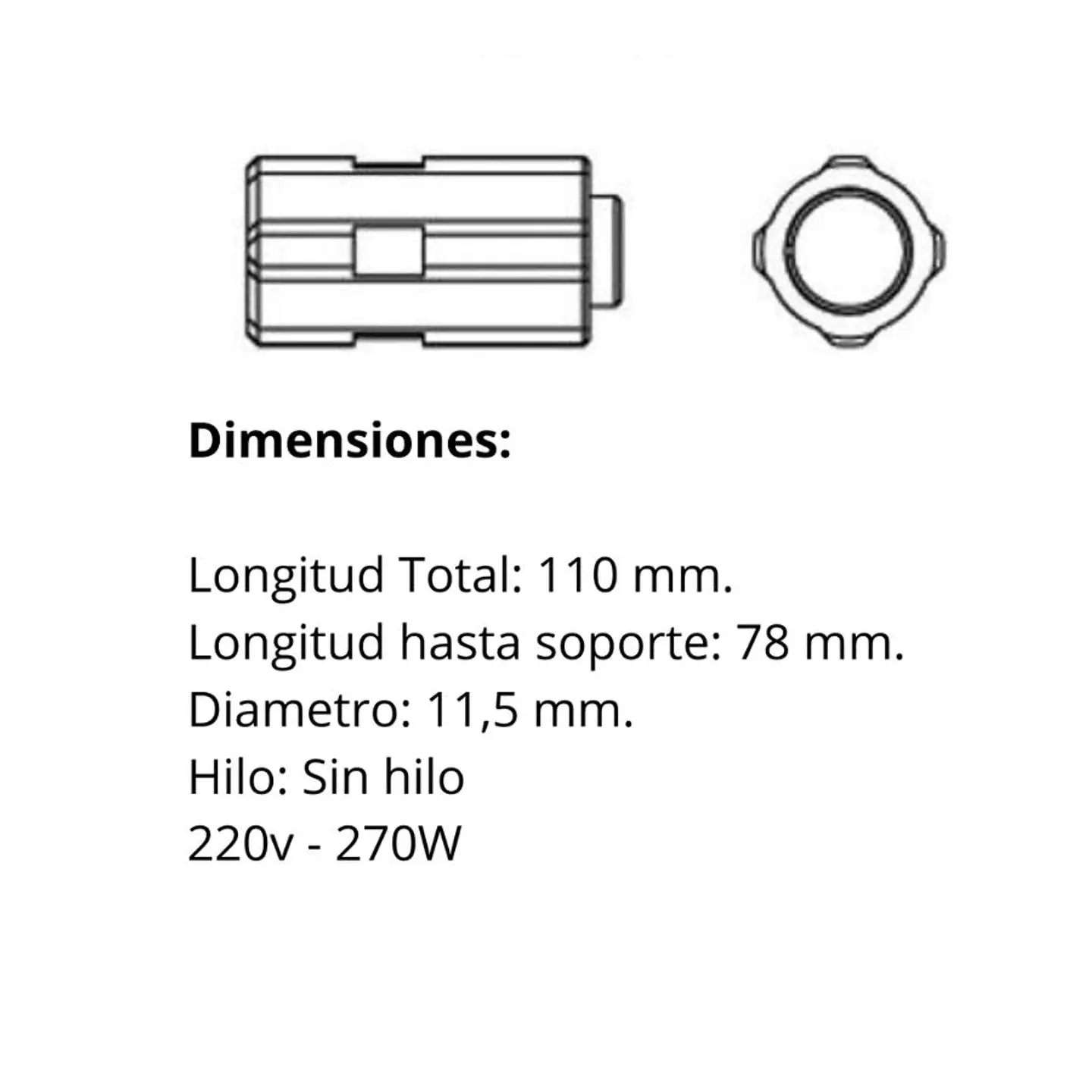Resistencia Encendido Caldera Pellet Termomont Toby 2