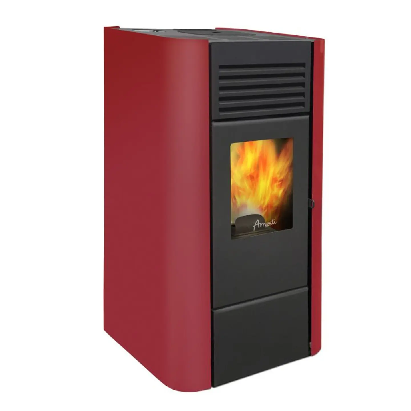 Estufa a Pellet Amesti Milano 7,2 Kw Rojo 1