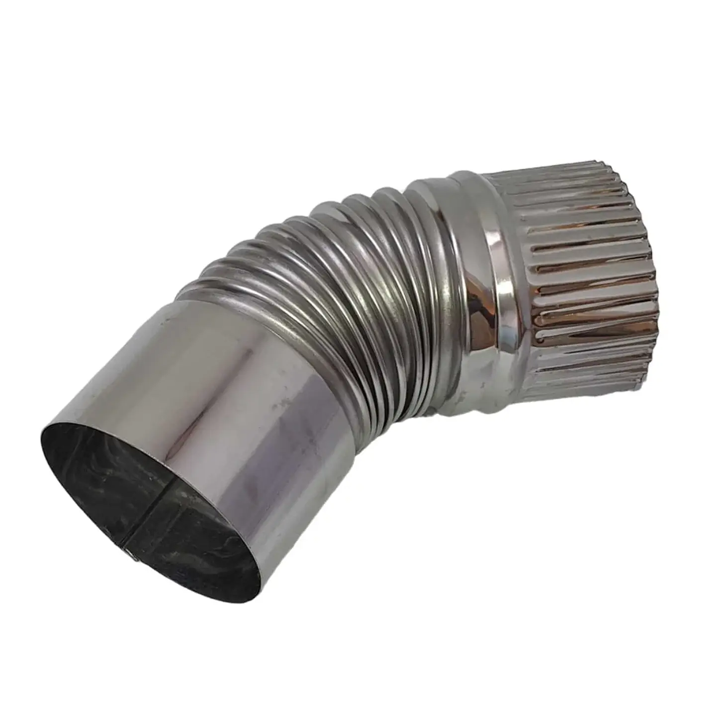 Codo Corrugado Pellet 45º x 80 mm Ac Inoxidable 1