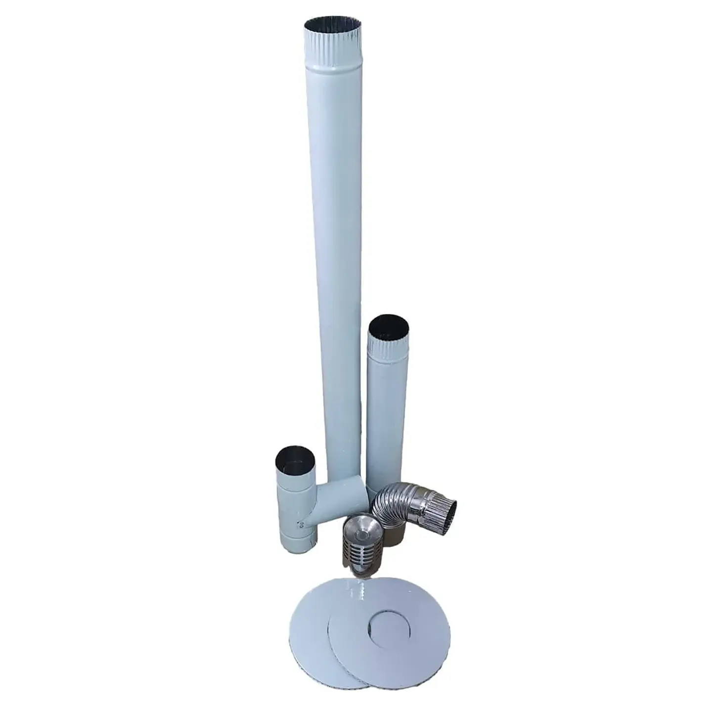 Kit Ducto Pellet Instalacion Muro Lateral 1,5 Mt Bekon 1