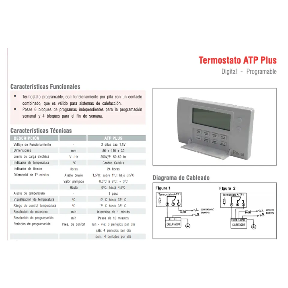 Termostato Programable ATP Plus 6 Escalas  2