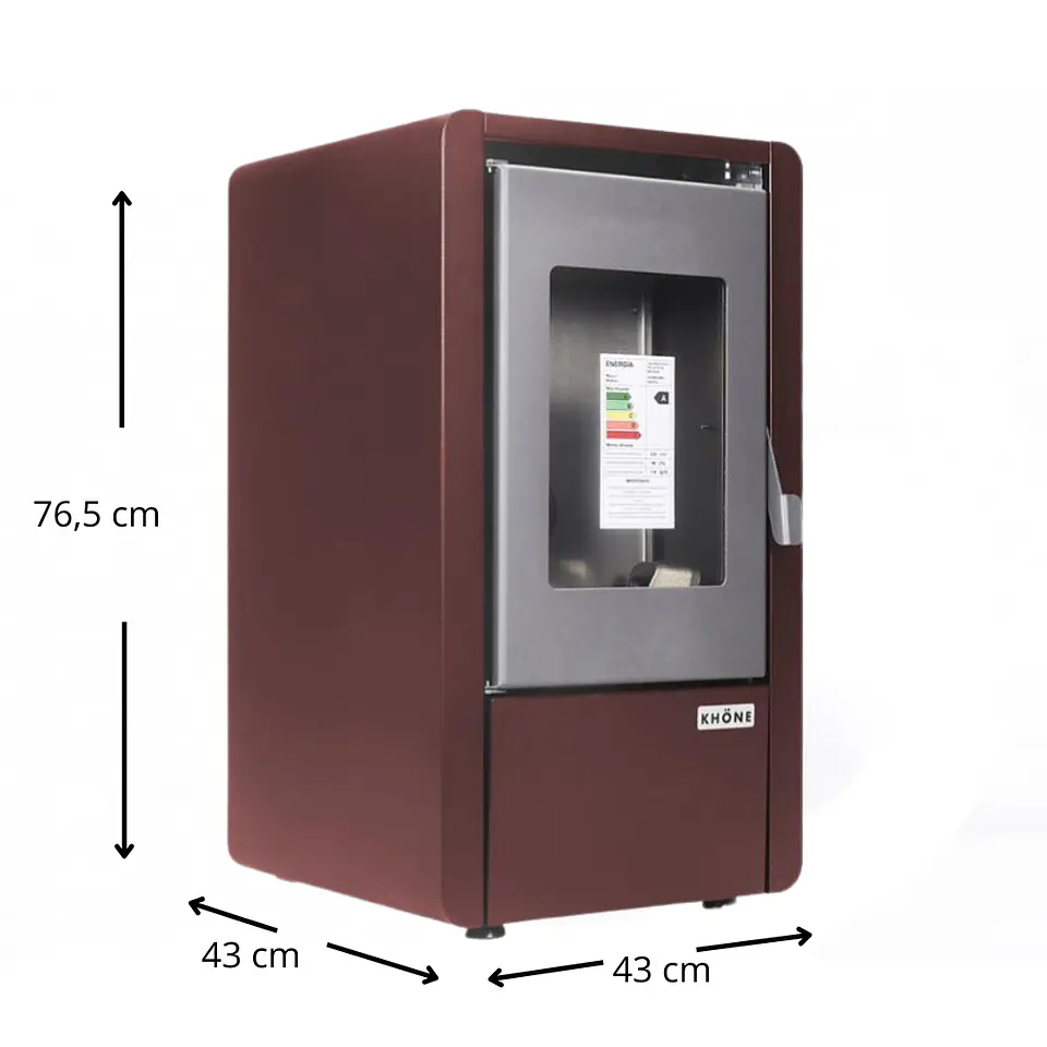Estufa a Pellet Khone Petit 6 Kw Burdeo con Control 2