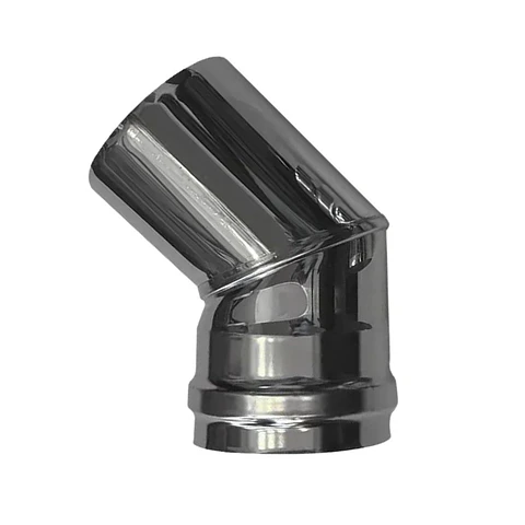 Codo 45º 80 mm Pellet Acero Inoxidable