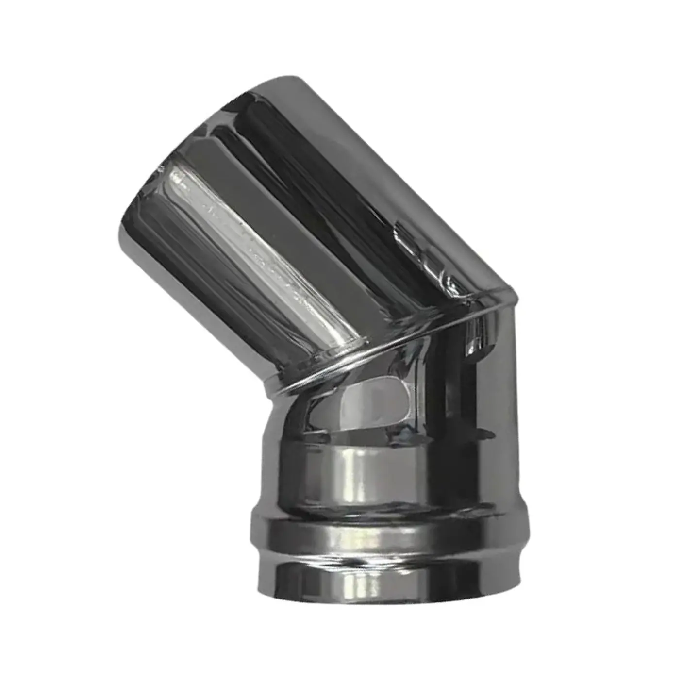 Codo 45º 80 mm Pellet Acero Inoxidable 1