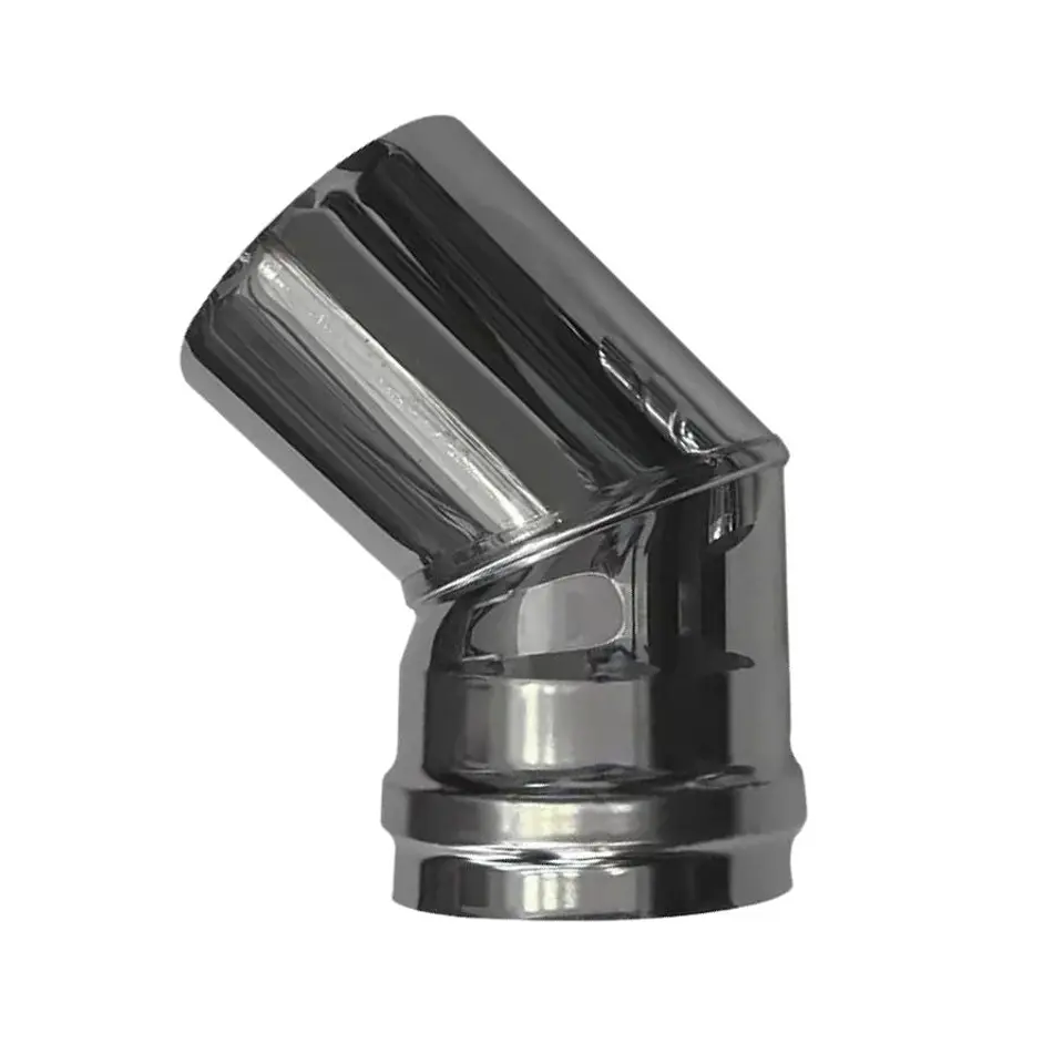 Codo 45º 80 mm Pellet Acero Inoxidable 1