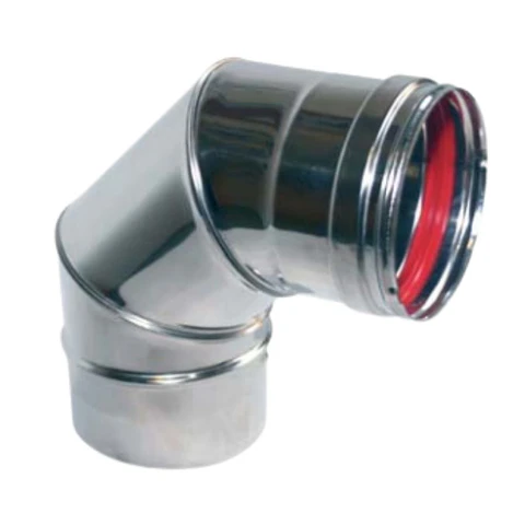 Codo 90º 80 mm Estufa Pellet Ac. Inoxidable