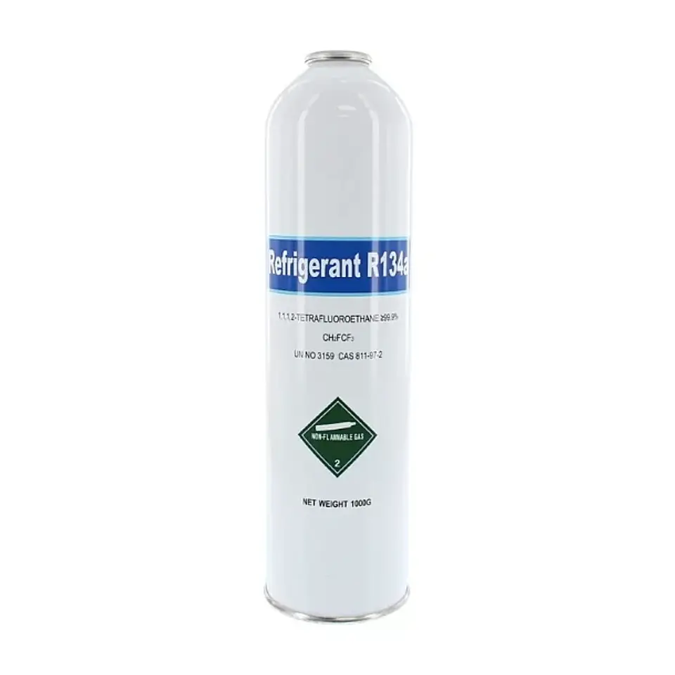 Refrigerante R134a Botella 1000 grs. + Valvula 2