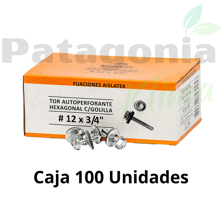 Tornillo Autoperforante Hexagonal c/Golilla 12x3/4